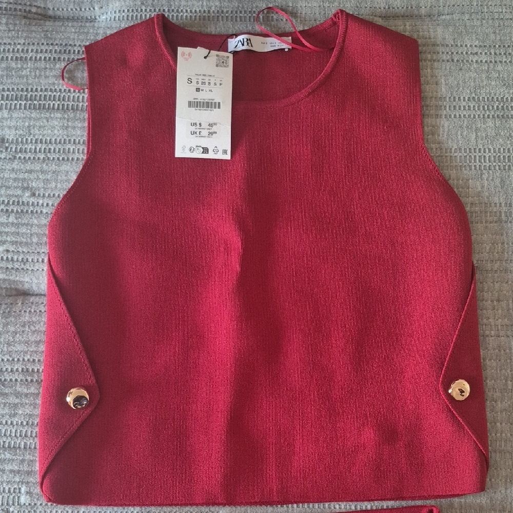 Zara Red Midi Dress - Picture 6 of 8